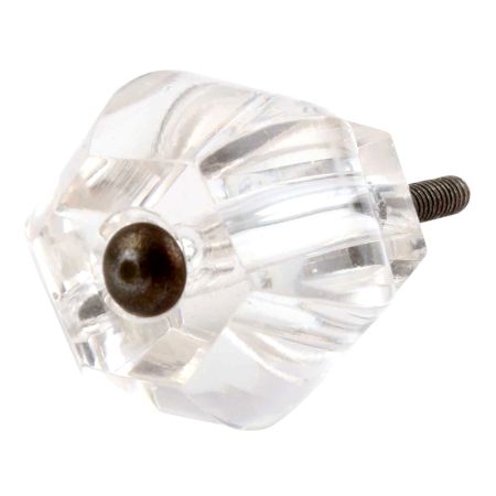 Clear Hexagon Cut Glass Dresser Knob Online